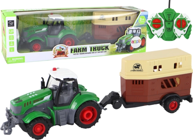 RC traktor s prikolicom za životinje 1:24