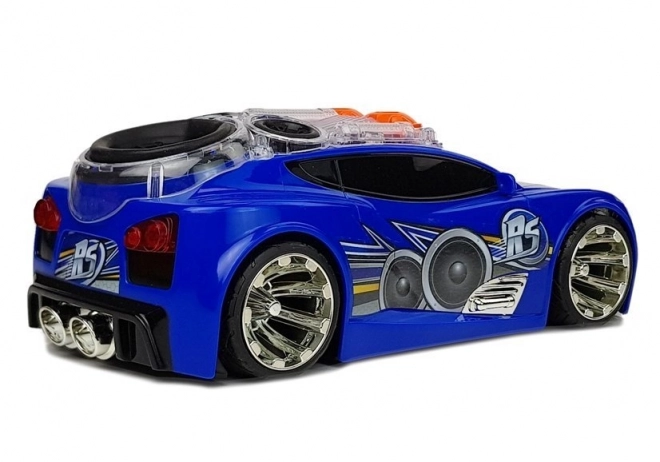 Sportski auto DJ sa zvučnicima na krovu Glazbena svjetla