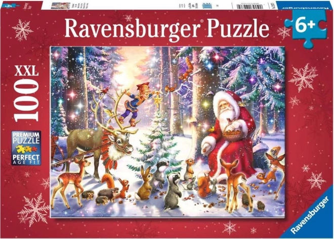 Puzzle Božić u šumi XXL 100 dijelova
