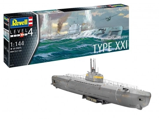 Plastični model njemačke podmornice TIP XXI 1/144