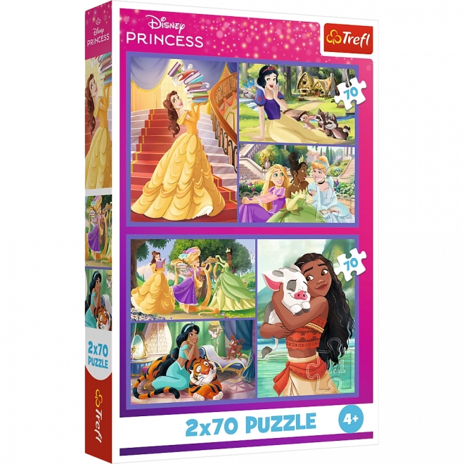 Puzzle 2x70 Bajkovni dani Disney Princeze