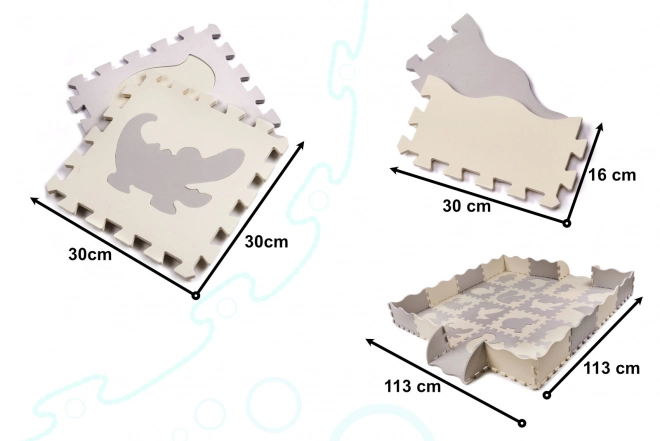 Kontrastne bež boje pjenaste puzzle sa životinjama