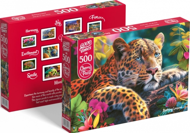Puzzle Ležeći leopard 500 dijelova