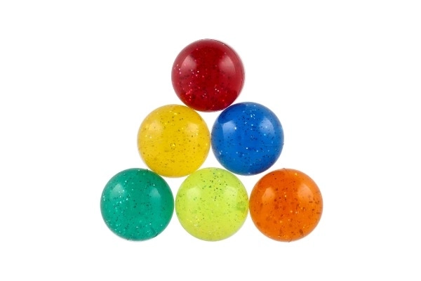 Loptica/skakačica s glitterima 6 cm