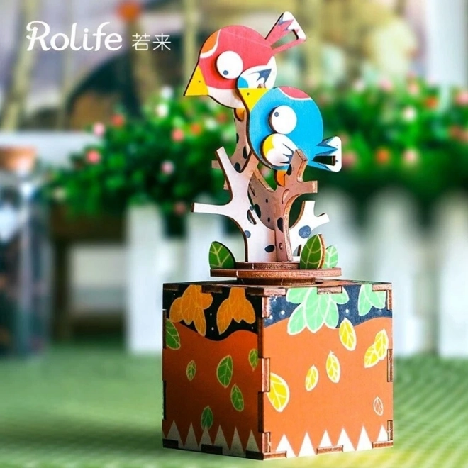 RoboTime 3D puzzle glazbena kutija Pjevajući ptice