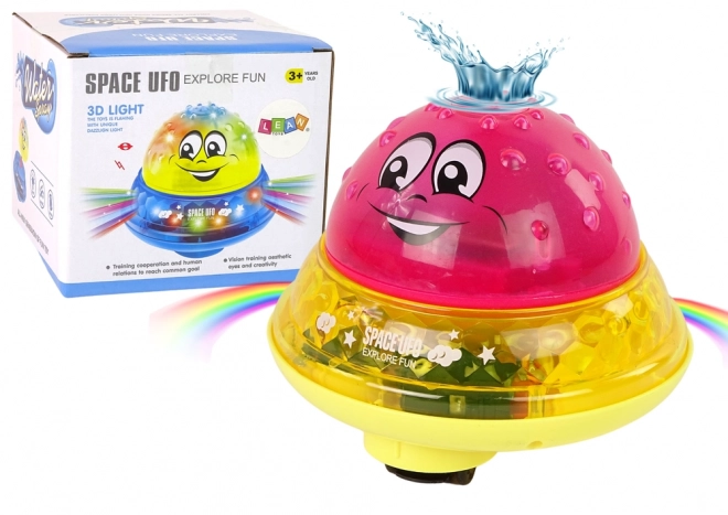 Vodni balon UFO s diodama i veselom glazbom ružičasti