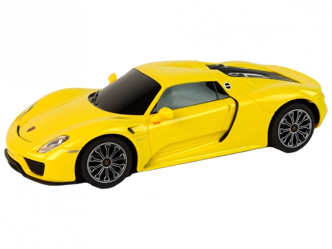 Automobil R/C Porsche 918 na daljinsko upravljanje žute boje 1:24