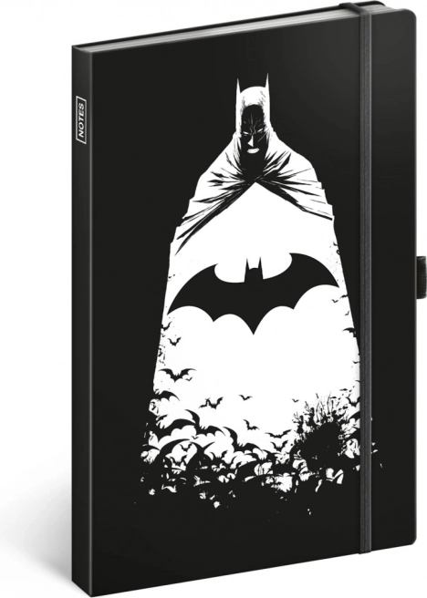 bilježnica Batman s elastičnom gumicom i držačem za olovku