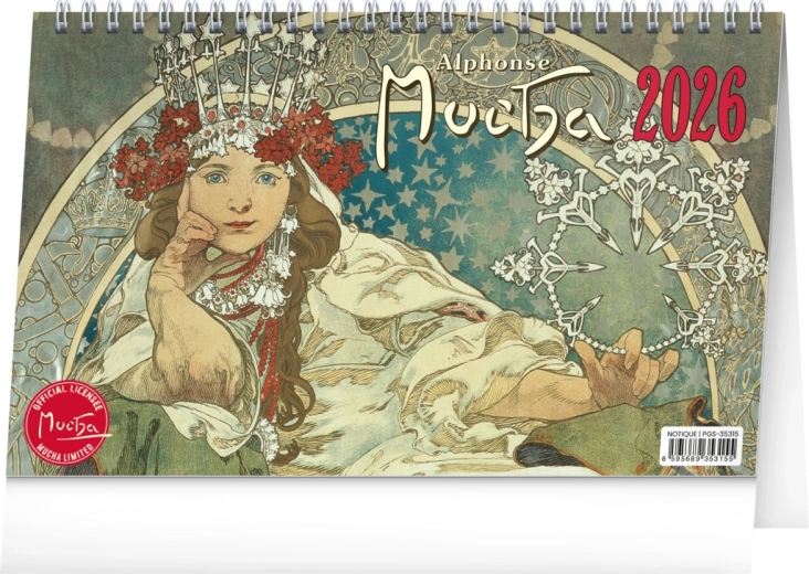 Stolni kalendar Alfons Mucha 2026