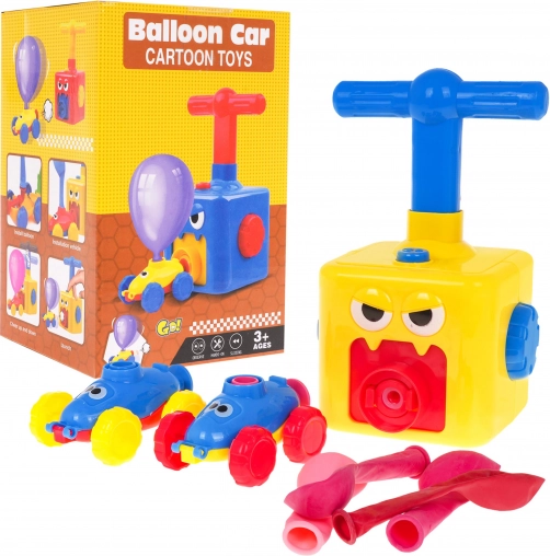 Set od 2 autića s balonskim pogonom za djecu 3+ s ručnom pumpicom