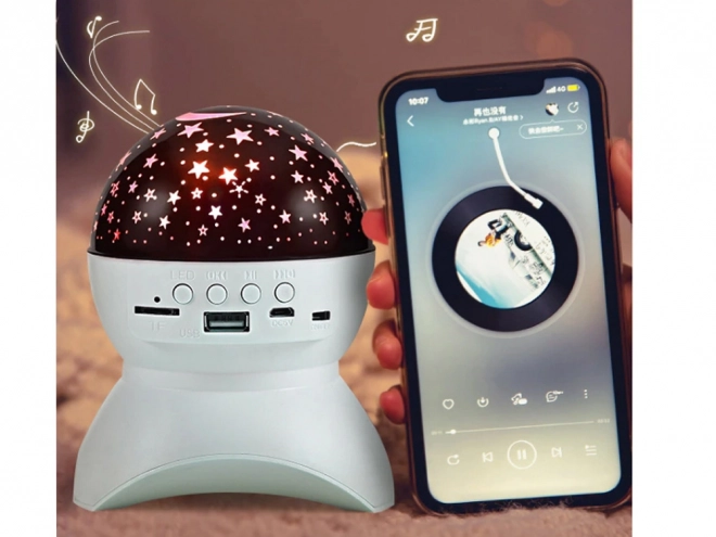 Noćni LED projektor s reproduktorom i Bluetooth