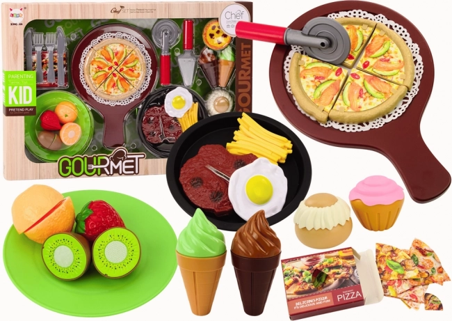 Dječji kuharski set s pizzom, krumpirićima i desertima – 26 dijelova