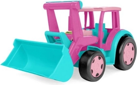 Gigantski traktor utovarivač ružičasti 60 cm
