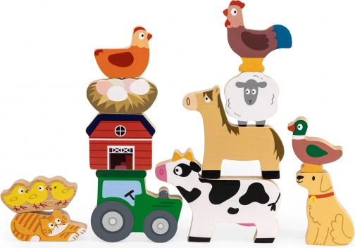 Drveni balansirajući set farma