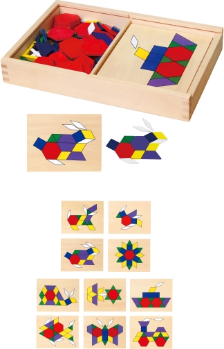 VIGA drvena geometrijska mozaika, 148 dijelova
