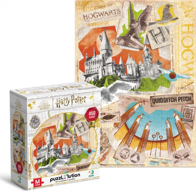 Puzzle Harry Potter: Škola čarolija i magije u Hogwartsu 450 dijelova