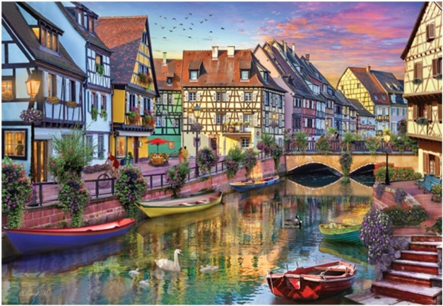 Puzzle Colmarski kanal Francuska 2000 dijelova