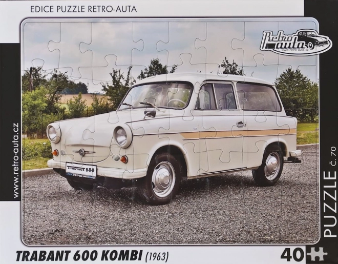 RETRO-AUTA Puzzle br.70 Trabant 600 Kombi (1963) 40 dijelova