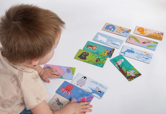 KukiKuk 80036 Véééliké puzzle duo Gdje žive životinje