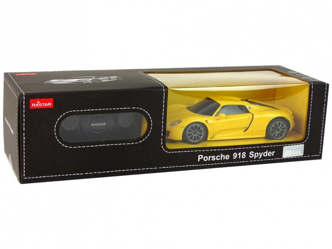 Automobil R/C Porsche 918 na daljinsko upravljanje žute boje 1:24