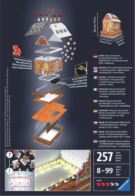RAVENSBURGER Svjetleća 3D puzzle Noćna edicija Medena kućica 216 komada