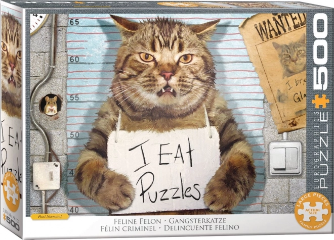 Puzzle Eurographics Mačji Zločinac XL 500 dijelova