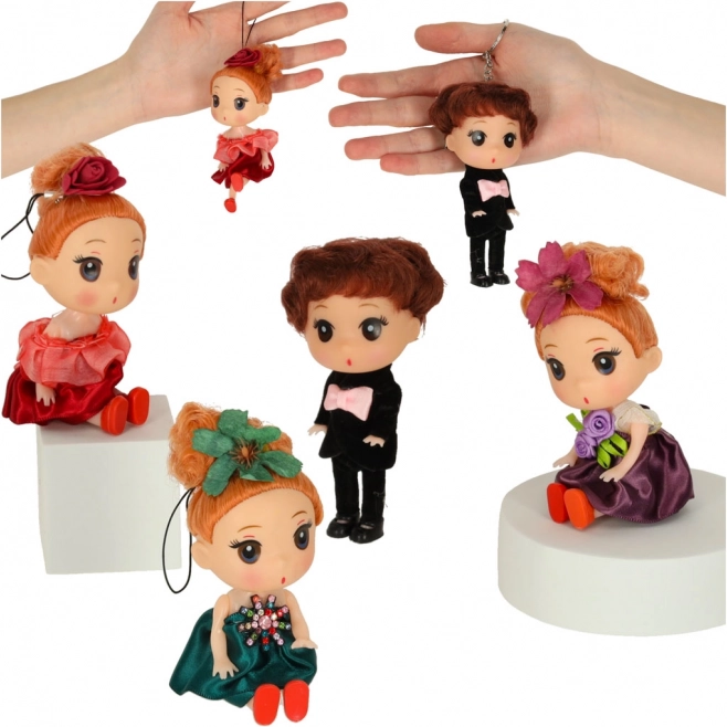set mini lutkica za kućicu 3 djevojčice + 1 dječak 12 cm, 4 kom