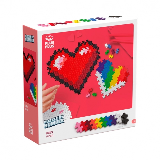 Plus-Plus puzzle prema brojevima - srce 250 kom