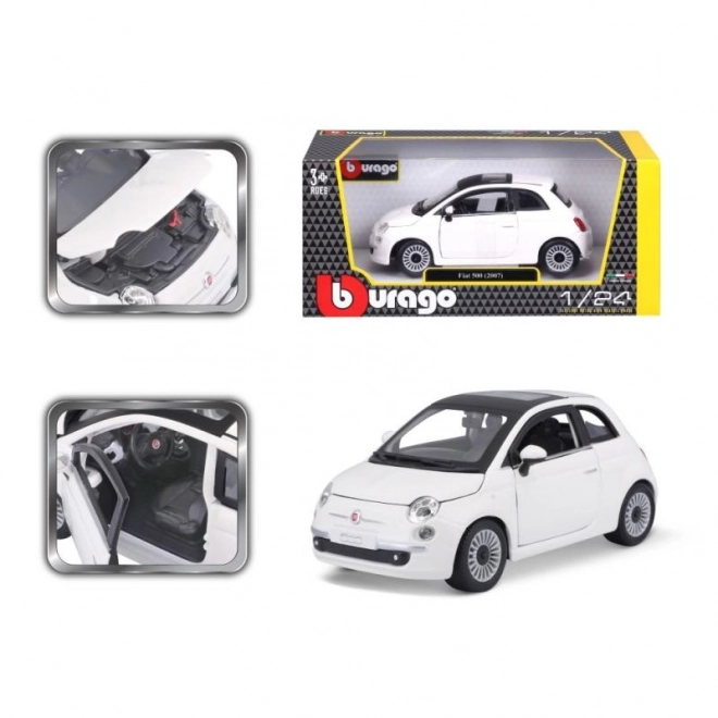 Bburago 1:24 Fiat 500 (2007) Bijeli