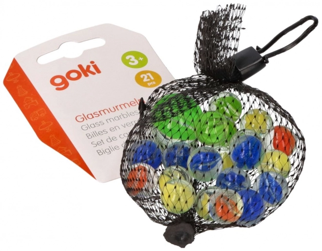 Staklene kuglice Marbles 21 kom - Mramorne kuglice