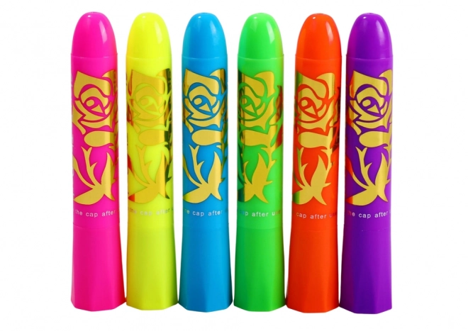 Neon set za oslikavanje lica, fluorescentne bojice, 6 kom