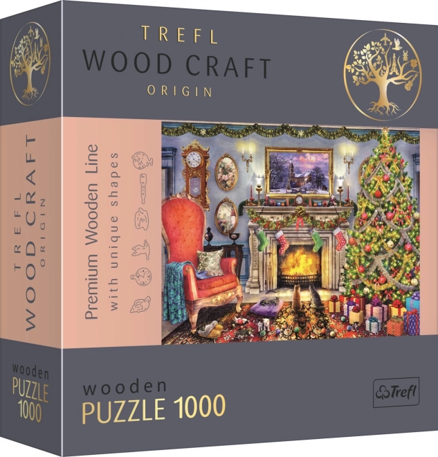 Drvene obostrane puzzle TrefL Uz kamin 1000 dijelova