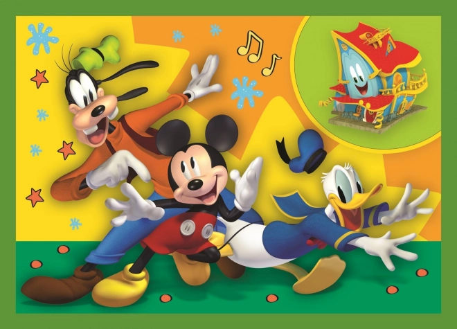 Puzzle 4u1 Mickey među prijateljima