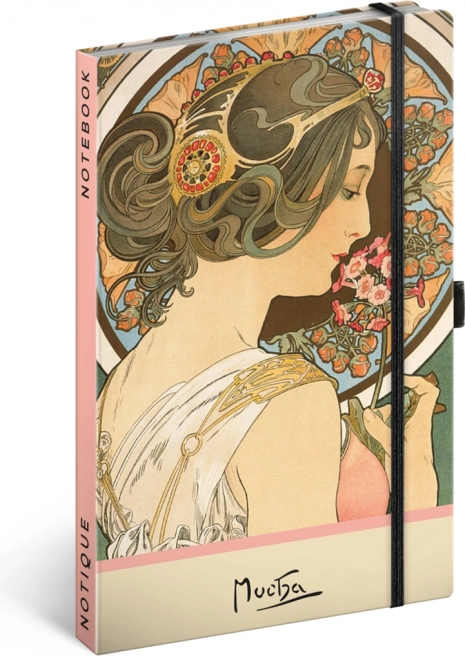 notique bilježnica alfons mucha – jaglac, točkasta 13 × 21 cm