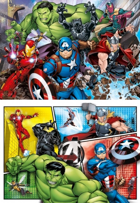 Puzzle 2x60 dijelova Super Kolor - Avengers