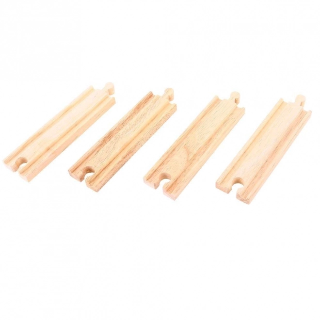 Srednje drvene ravne tračnice Bigjigs Rail 16 cm