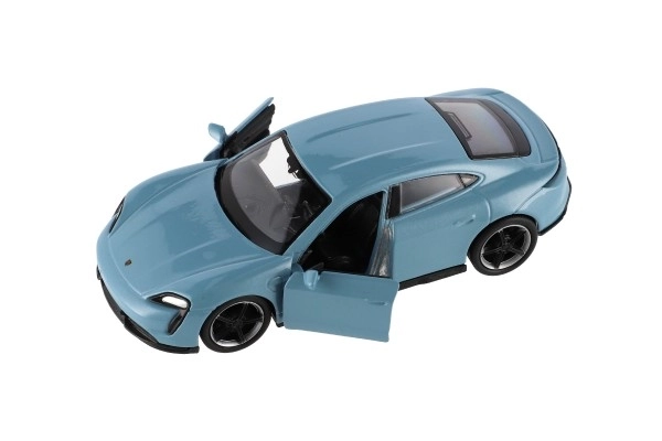 Auto Welly Porsche Taycan Turbo S metalik/plast 12 cm 4 boje na povlačenje 12 kom u kutiji