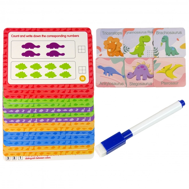 WOOPIE Edukativni Set Učenje Brojanja Montessori Dino Puzzle 95 kom