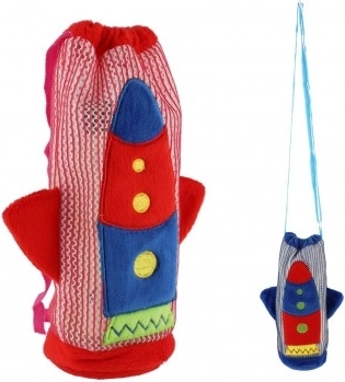 Plišani omot za dječju bocu RAKETA, 12 × 22 cm
