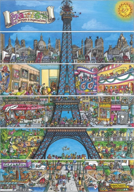 Puzzle Ajfelov toranj 500 komada crtež