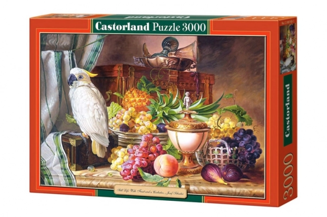 Puzzle 3000 komada Mrtva priroda s papagajem, Josef Schuster