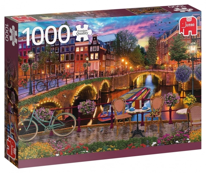 Puzzle Vodeni kanali u Amsterdamu 1000 dijelova