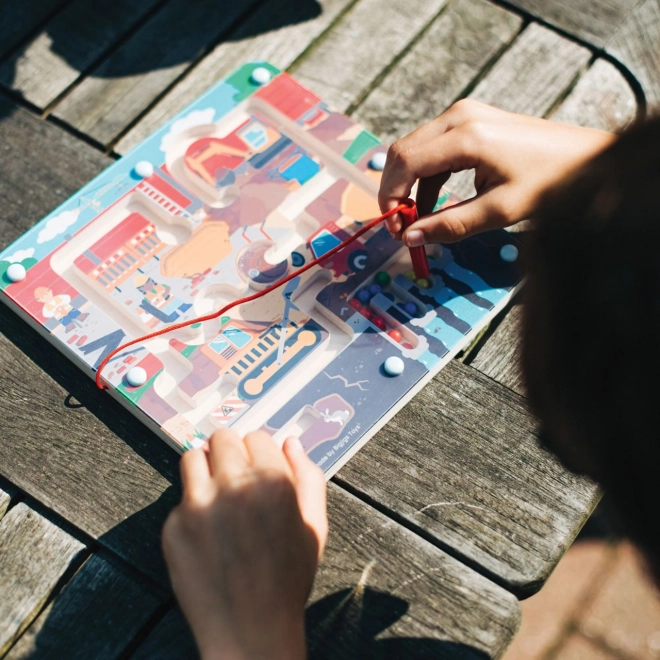 Bigjigs Toys Magnetički labirint Gradilište