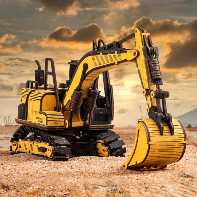 RoboTime drvene 3D puzzle - Bager
