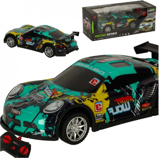RC sportski automobil NIGHT WOLF plavo‑zeleni