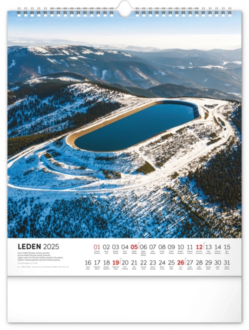 NOTIQUE Zidni kalendar Češka republika 2025, 30 x 34 cm