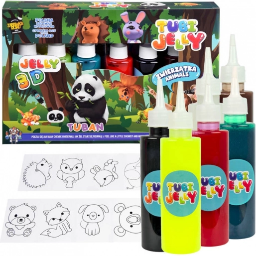 Tuban Tubi Jelly životinjice – kreativni gel set, 6 boja