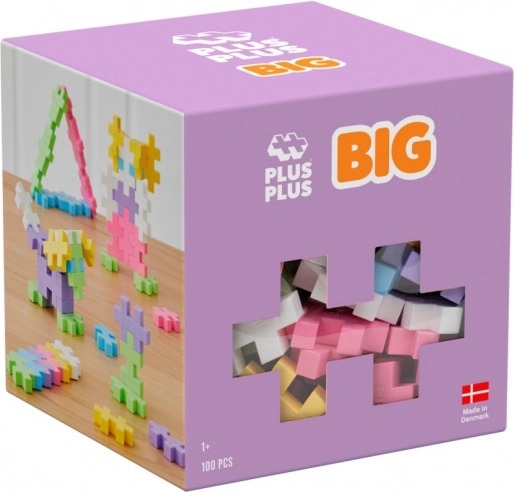 Plus-Plus BIG pastelna građevna kocka 100 kom
