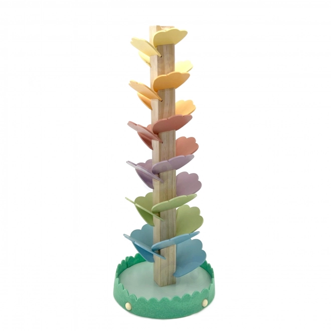Drvena staza s kuglicama Duga Montessori WOOPIE GREEN