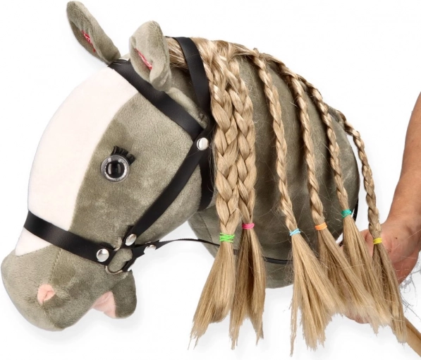 Konjić na štapu Hobby Horse sivac premium